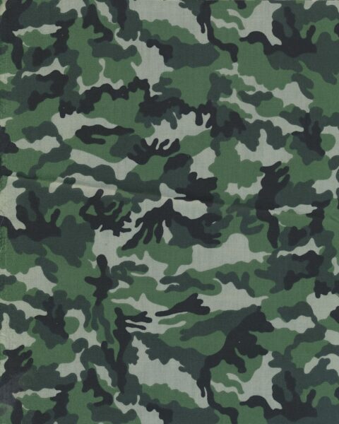 Grønt camouflage mønster på stof