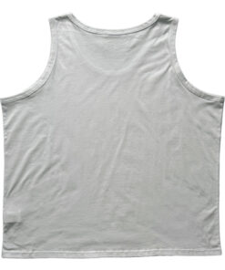 Bagside af hvid ærmeløs tanktop