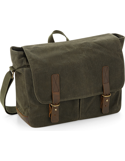 heritage waxed canvas messenger – quadra qd653