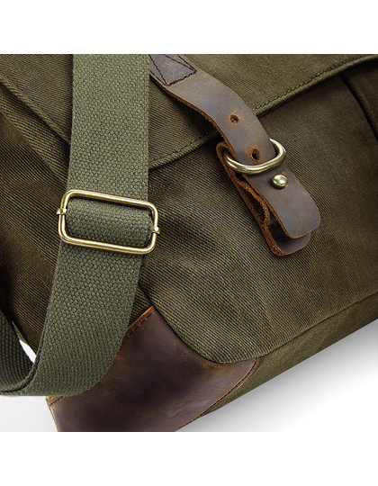 heritage waxed canvas messenger – quadra qd653